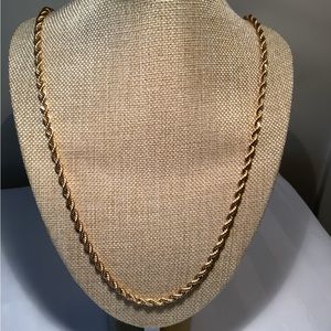 Vintage Monet Gold Tone Rope Chain 30.5”